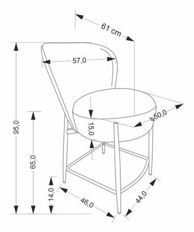 Барный стул H-126 бежевый