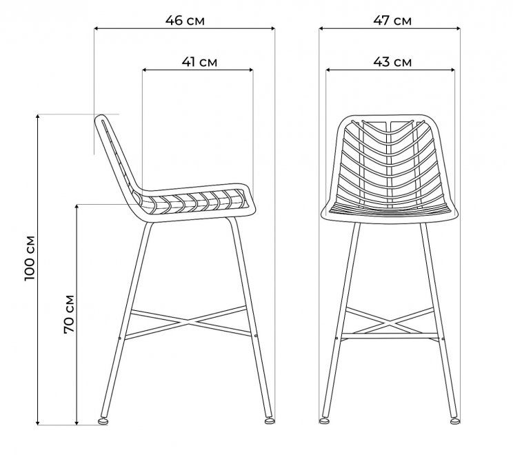 Барный стул H-97 натуральный ротанг синтетический