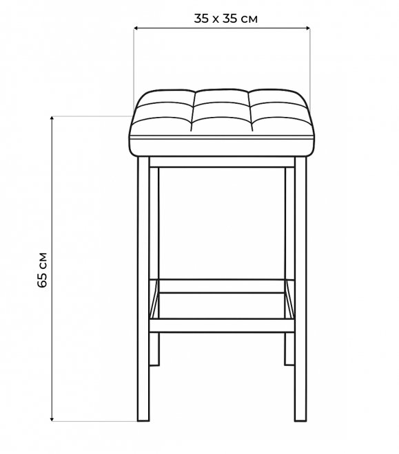 Барный стул Лофт кож.зам. черный / черный матовый