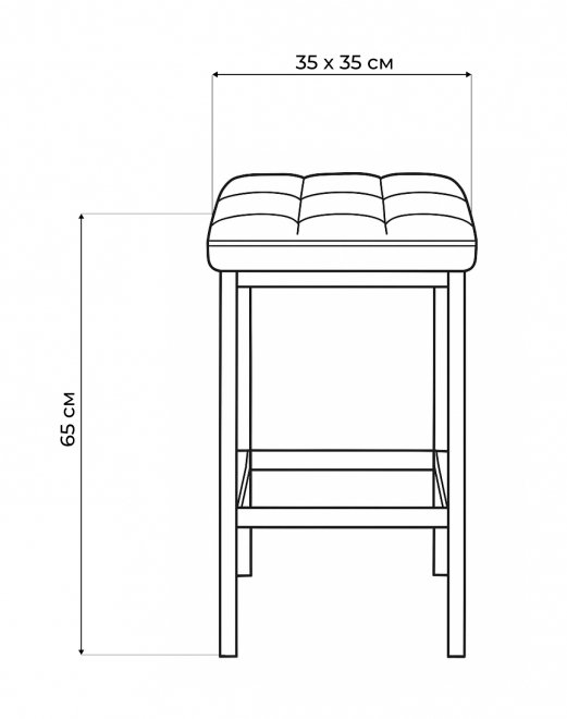 Полубарный стул Лофт серый (катания сильвер) / черный