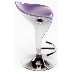Барный стул Mario бело-фиолетовый
