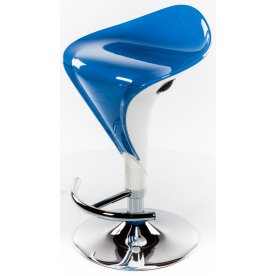 Барный стул Mario бело-синий