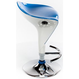 Барный стул Mario бело-синий