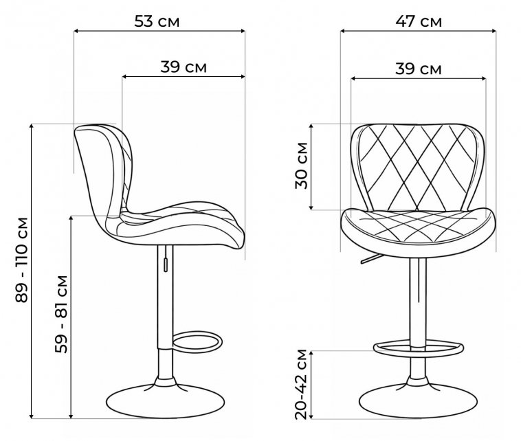 Барный стул Porch gray / chrome