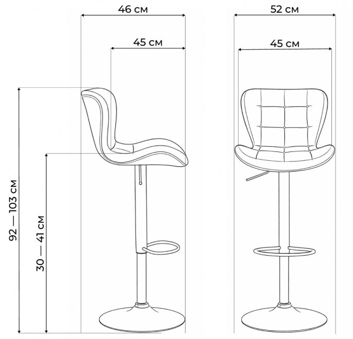 Барный стул Кадиллак черный NP