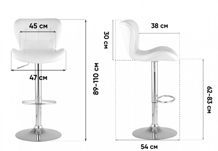 Барный стул Кадиллак серый