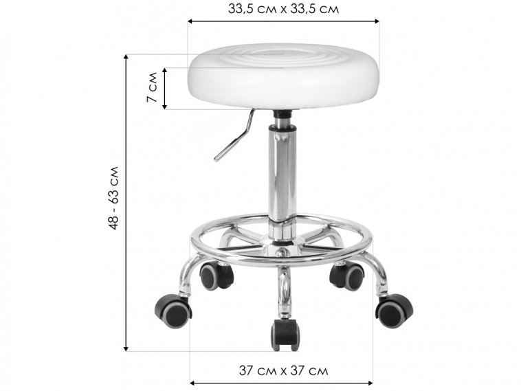 Барный стул 3051-LM Billy белый / хром