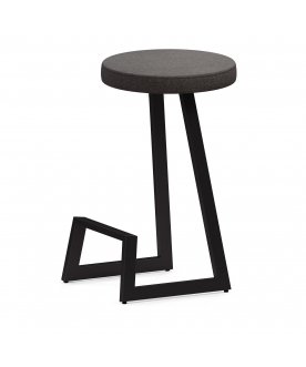 Барный стул Корс-65 софт ткань brauni/черный