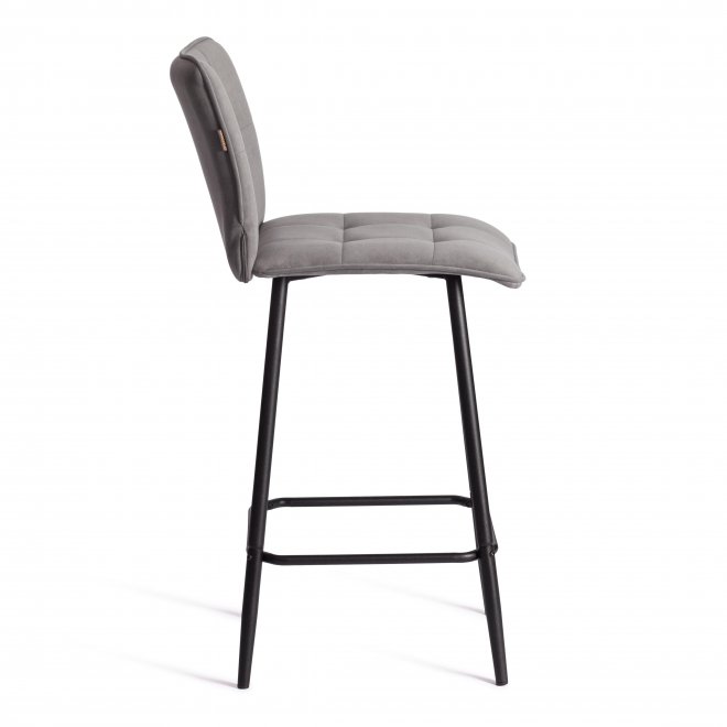 Полубарный стул Bari серый велюр
