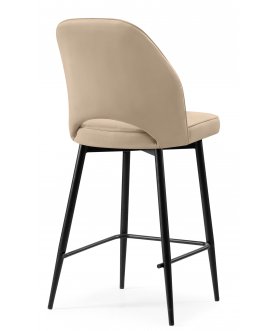 Барный стул Брейния бежевый (velutto 05) / черный