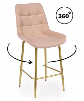 Полубарный стул Стронг бежевый (zd 210) / золотой