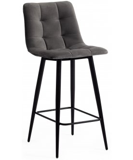 Барный стул Chilly mod. 7095пб ткань серый barkhat 26 / черный