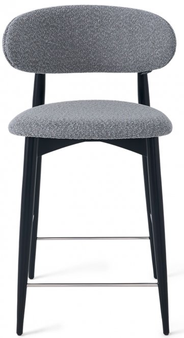 Полубарный стул Илорин букле серый / бук черный