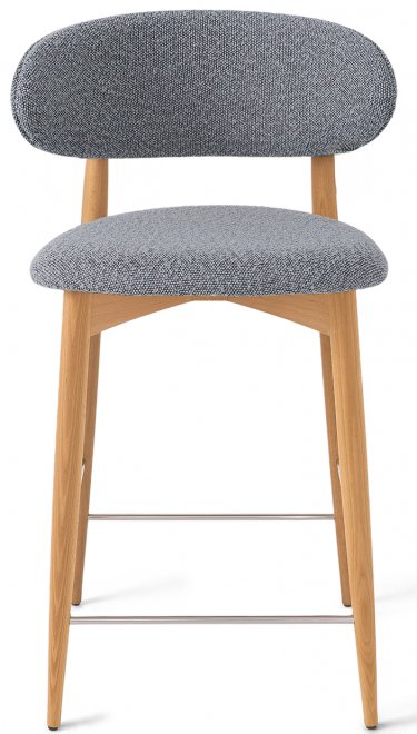 Полубарный стул Илорин букле серый / бук светлый