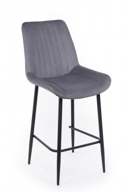 Полубарный стул Седа 360 темно-серый (zd 995) / черный