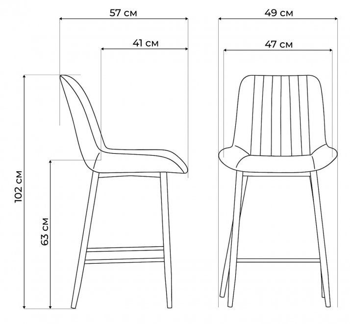 Полубарный стул Вейв фисташковый ZD 651 / черный каркас