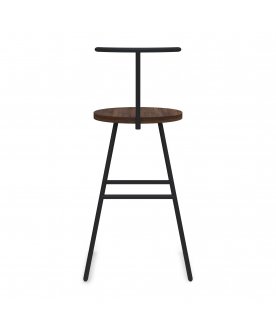 Барный стул Сканди-65 хард брауни/черный