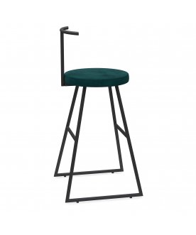 Барный стул Сканди-65 софт ткань velur azure/черный