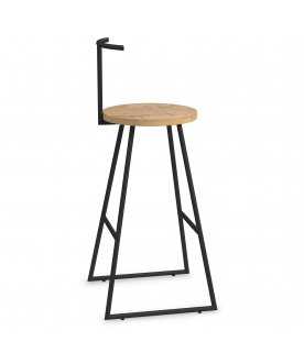 Стул барный Сканди-75 хард teakwood/черный