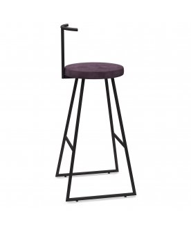 Стул барный Сканди-75 софт ткань velur grey/черный