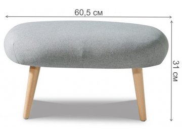 Банкетка Pocky серая