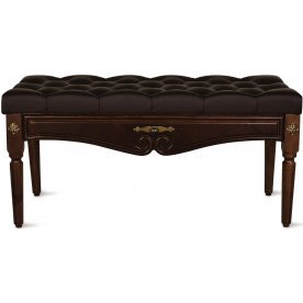 Банкетка Сильвия экокожа коричневая / темно-коричневая