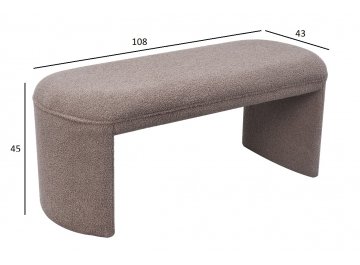 Банкетка Teddy N-55700 серая