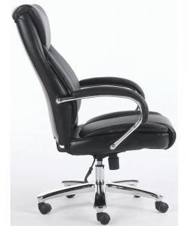 Офисное кресло Advance EX-575 хром / экокожа черное