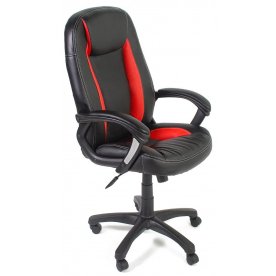 Компьютерное кресло «Бриндиси» (Brindisi ST) черное / красное с черной крестовиной