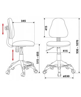 Компьютерное кресло Бюрократ KD-4-F/TW-55