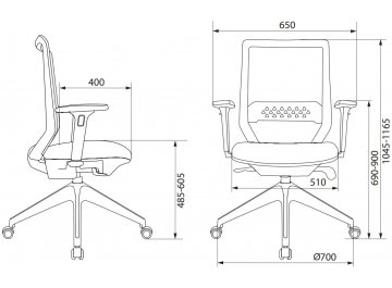 Компьютерное кресло Бюрократ MC-611NL