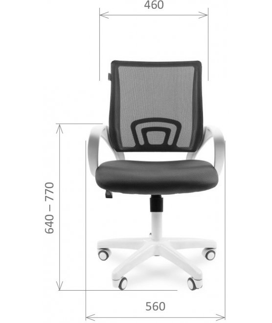 Компьютерное кресло Chairman 696 белый пластик TW-12 / TW-04 серое N