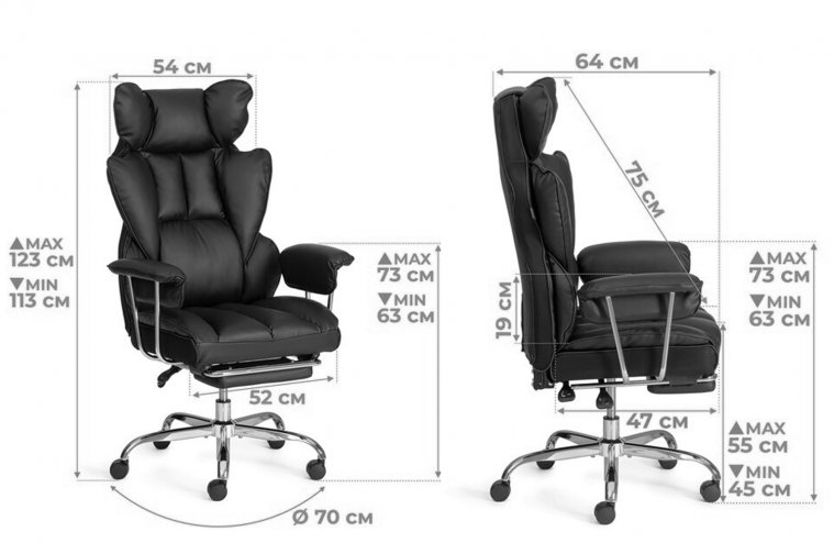 Компьютерное кресло Comfy Cr/Комфи Ср черный