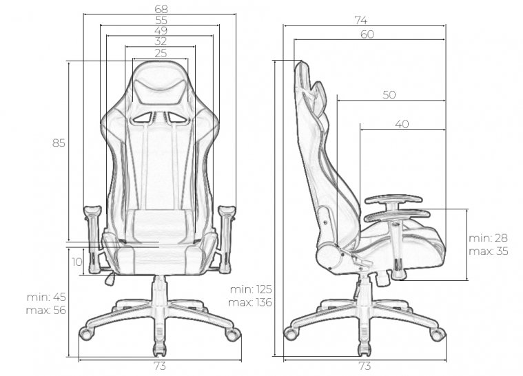 Компьютерное кресло Dallas черно-белое
