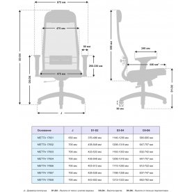 Компьютерное кресло Metta 17834 комплект 18/2D