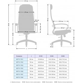 Компьютерное кресло Metta 17834 комплект 28