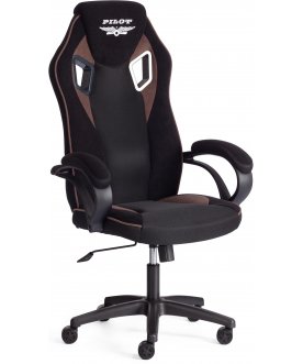 Игровое кресло Pilot (24) черный / черный / коричневый