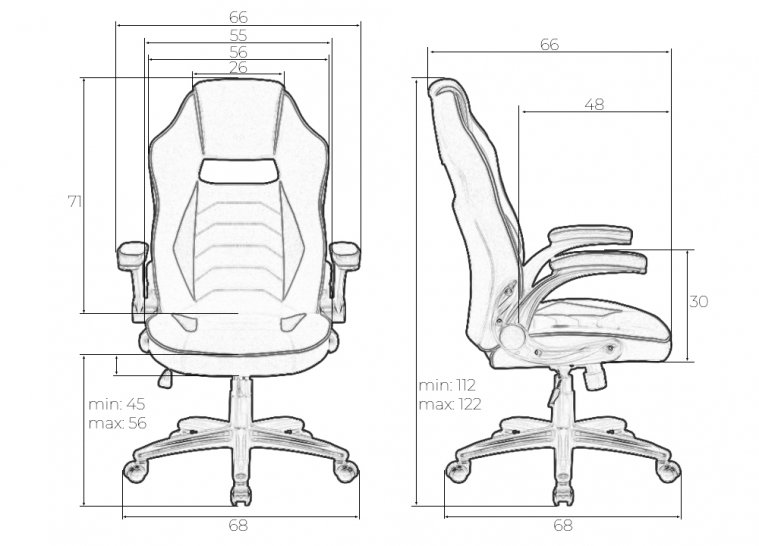 Компьютерное кресло Rick черная ткань / черный