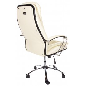 Кресло Maru экокожа / хром бежевое