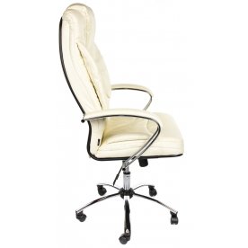 Кресло Swift экокожа / хром бежевое