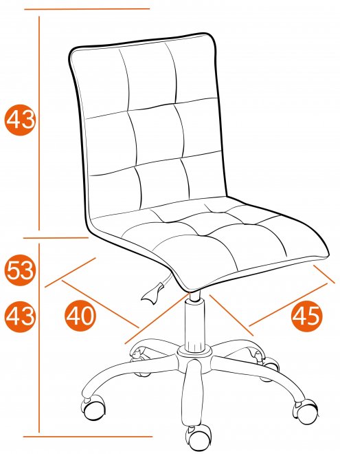 Компьютерное кресло Zero СС флок молочный 4