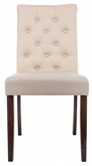 Деревянный стул Amelia 01 dark walnut / fabric cream
