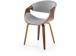 Деревянный стул K544 орех / серая экокожа