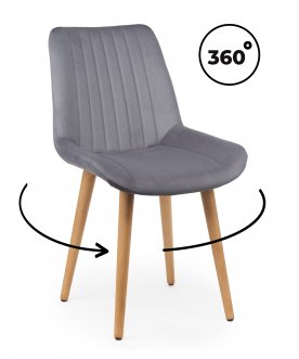 Деревянный стул Седа 360 темно-серый (zd 995) / светлое дерево