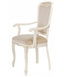 Стул-кресло Клето патина золото / ромб