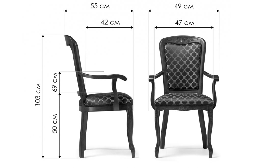 Кресло Клето патина золото / ромб