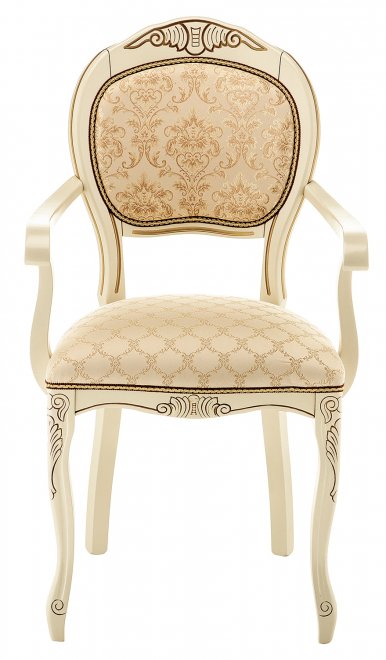 Кресло Лауро патина золото / бежевый