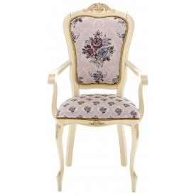 Кресло Руджеро патина золото / молочный