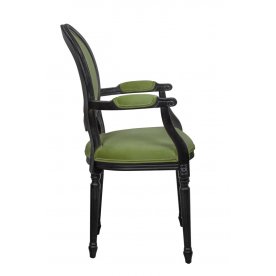 Мягкий стул с подлокотниками Delo Kora Arm Green