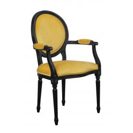 Мягкий стул с подлокотниками Delo Kora Arm Yellow